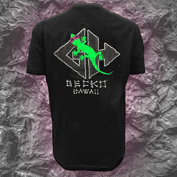 gecko hawaii Gecko Rock Logo '88 Black Beach Tee