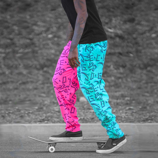 Gecko Hawaii Gecko's 1990s Color Block Beach Pants