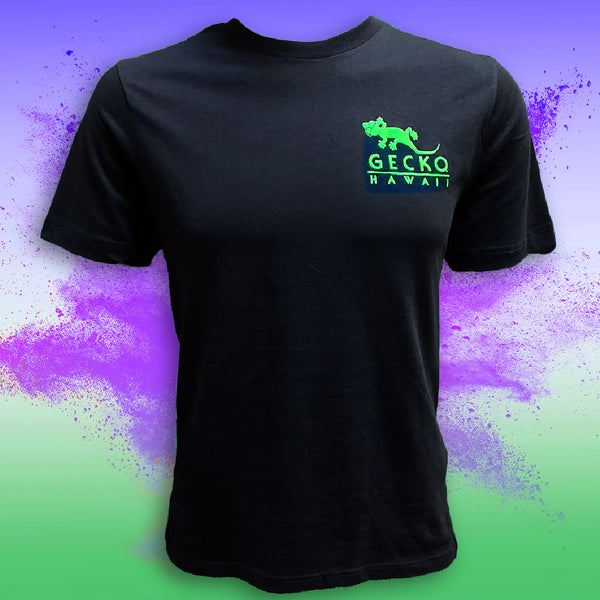 Gecko Hawaii Gecko Surfari 1988 - Black Tee V3 (GITD)