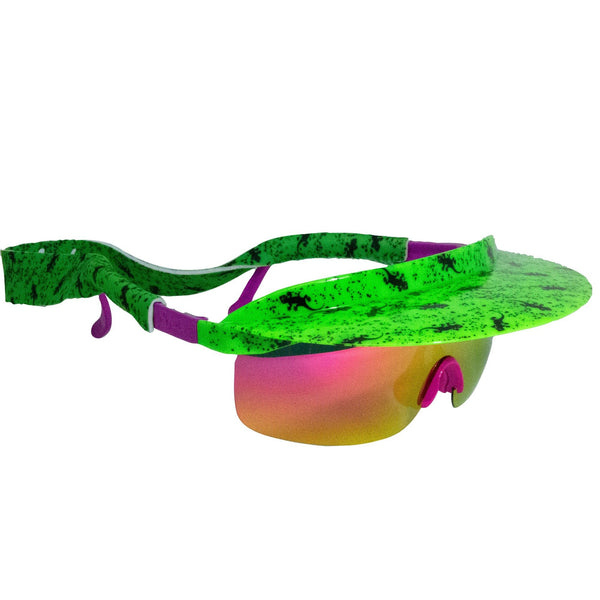 Gecko Hawaii Gecko Visor Shades Neon Green