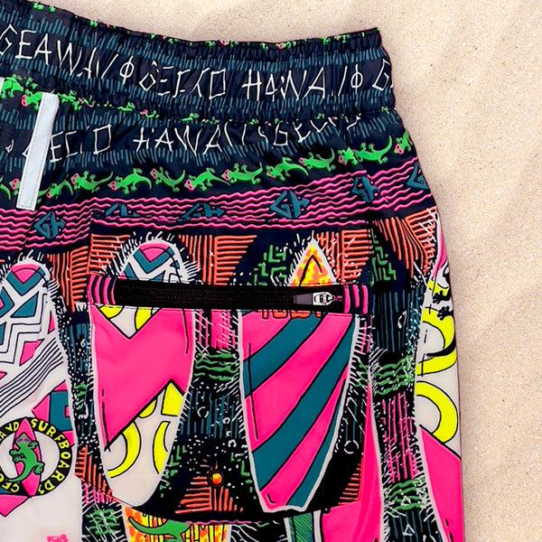 Gecko Hawaii Iconic "Boardroom" Multiverse Shorts