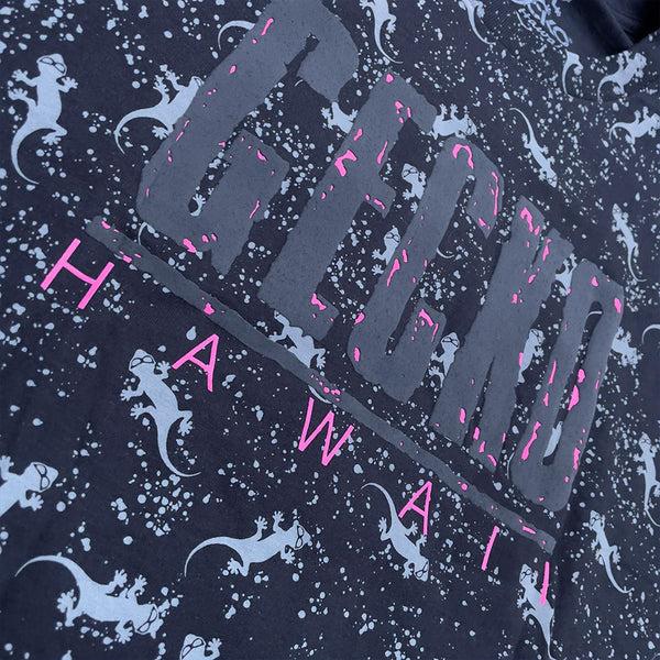 Gecko Hawaii Iconic "Forever Gecko" Black Lava Tee