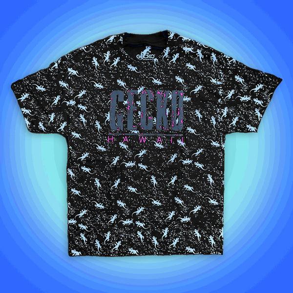 gecko hawaii Iconic "Forever Gecko" Black Lava Tee