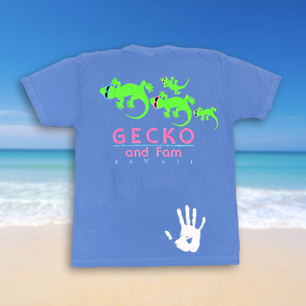 gecko hawaii KIDS Gecko Fam Hyper Blue-to-White