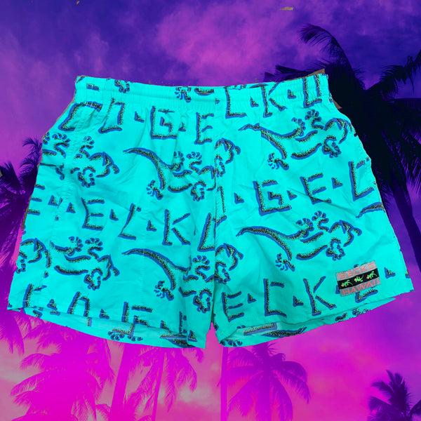 Gecko Hawaii Mint Gecko Petro Volley Shorts