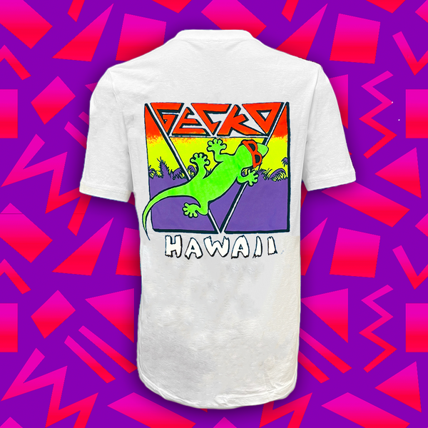 gecko hawaii New Wave Gecko - White Tee