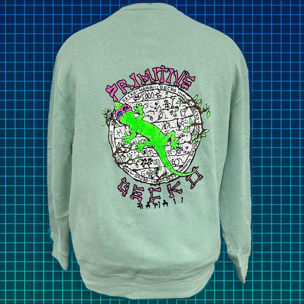 gecko hawaii Primitive Gecko Seafoam Crewneck