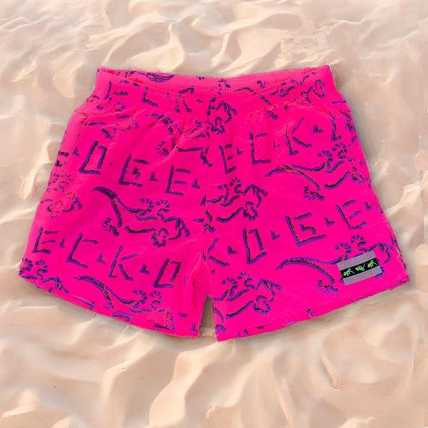 gecko hawaii Rad Hot Pink Petro Volley Shorts