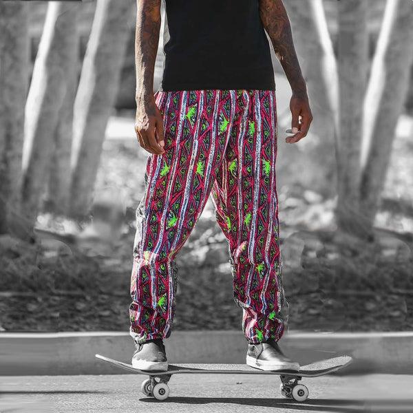 gecko hawaii Red Stripe Gecko Beach Pants