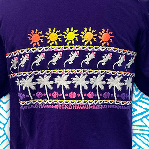 Gecko Hawaii Secret Surf N' Sun Purple Tee
