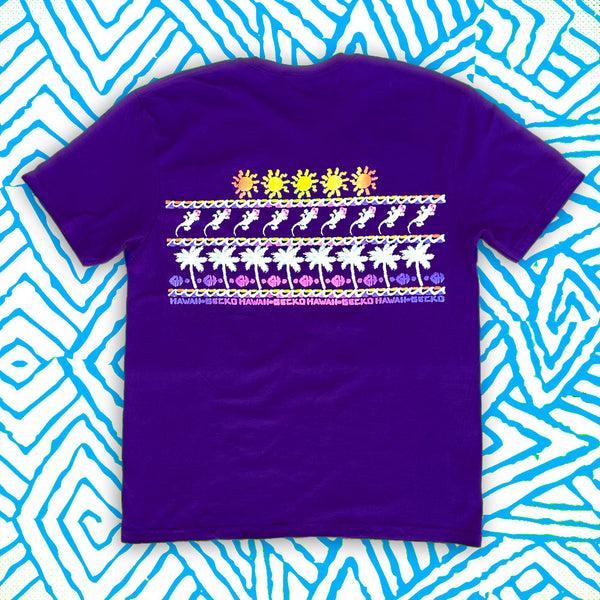 gecko hawaii Secret Surf N' Sun Purple Tee