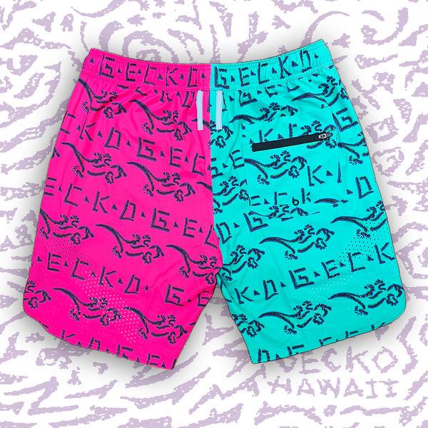 Gecko Hawaii Split Multiverse Shorts