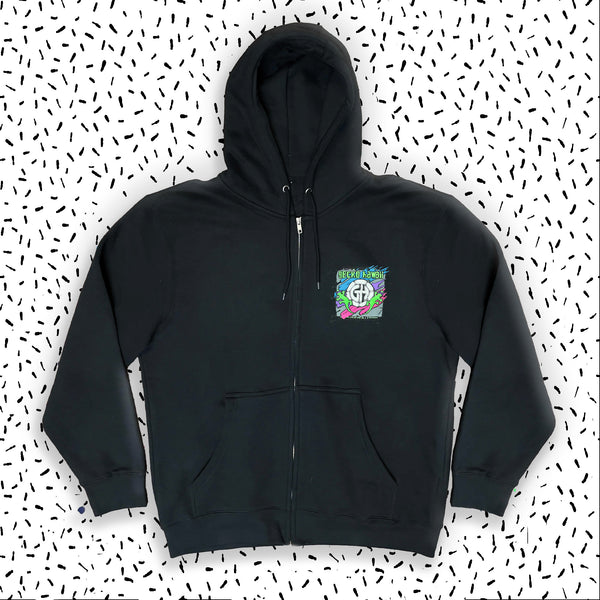 Gecko Hawaii Stoned GH - Black Full-Zip Hoodie