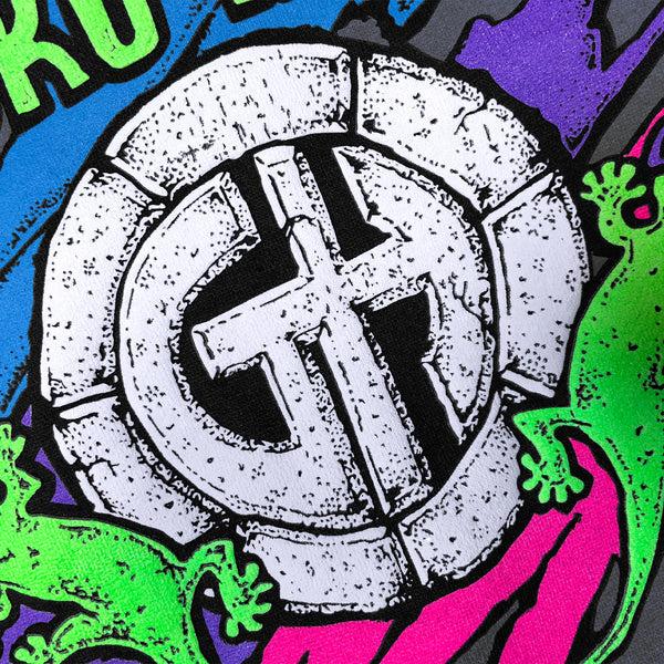 Gecko Hawaii Stoned GH - Black Full-Zip Hoodie