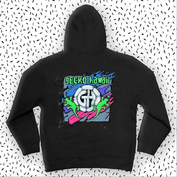 gecko hawaii Stoned GH - Black Full-Zip Hoodie