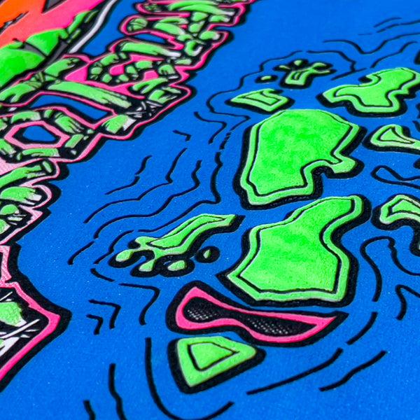 Gecko Hawaii The Gecko Islands - 1987 Black Tee