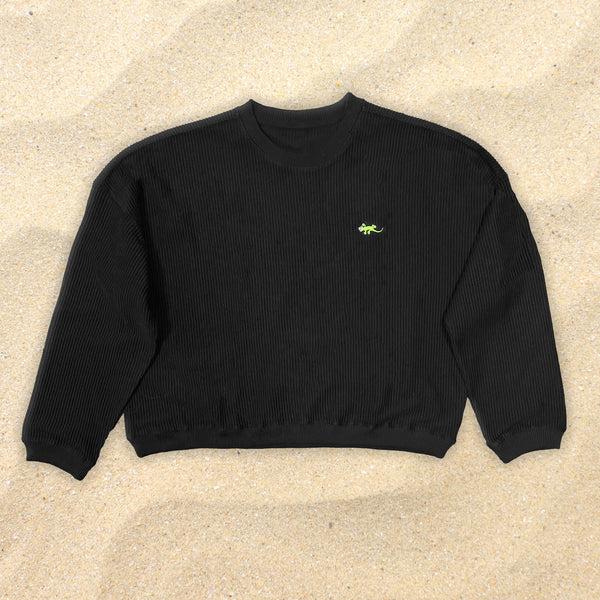 gecko hawaii The Molly Top - Black L/S Corduroy Crew