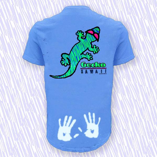 gecko hawaii Gecko High Lighter - 1980's Blue Hyperflash T-Shirt
