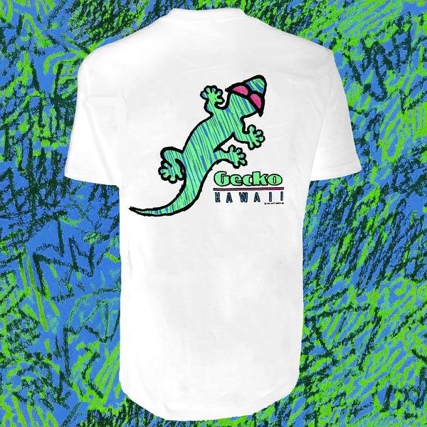 gecko hawaii Gecko High Lighter - Original 1980's White T-Shirt