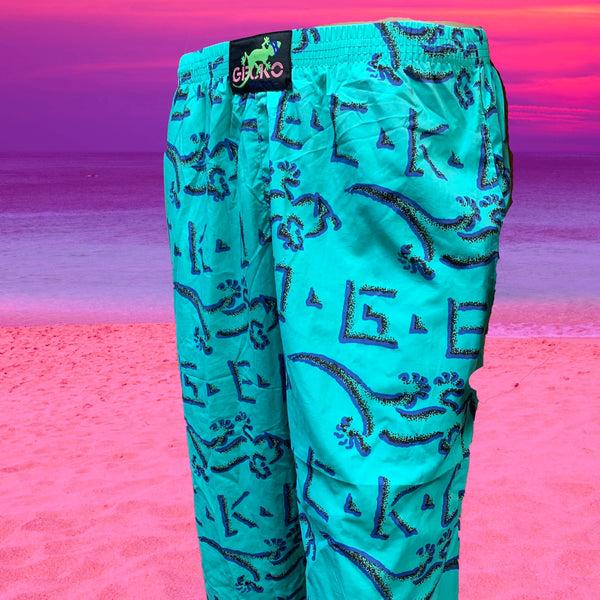 Gecko Hawaii Gecko Petro Neon Mint Beach Pants (1988)