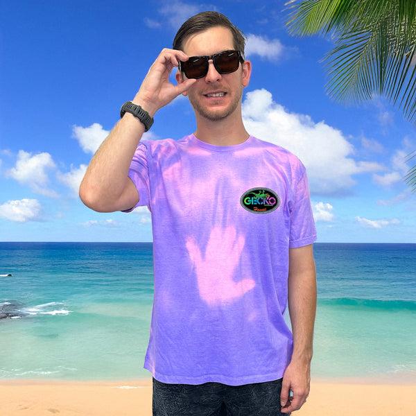 Gecko Hawaii Gecko Racing Hyper Flash Purple To Pink Tee