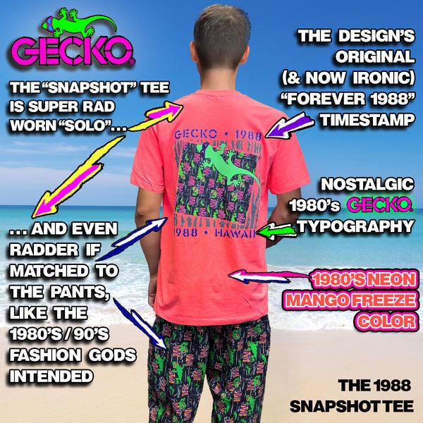 Gecko Hawaii Gecko Snapshot - Secret Neon Mango Freeze 1988 Re-Issue
