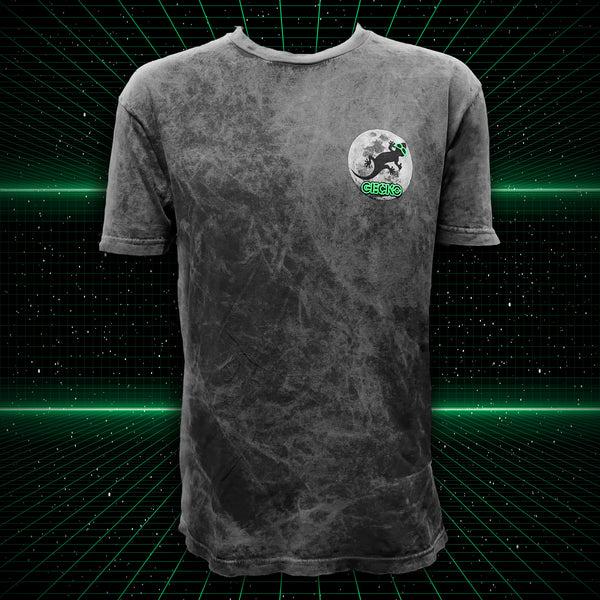 Gecko Hawaii Gecko Super Moon Black Acid Wash Tee - Glow In The Dark