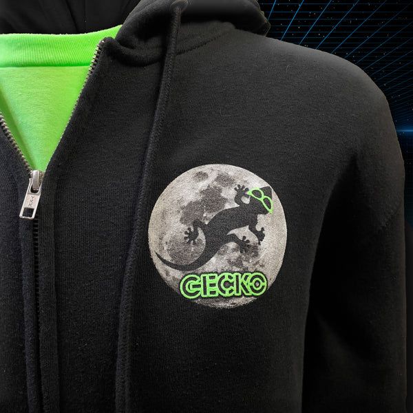 Gecko Hawaii Gecko Super Moon - Zip Hoodie Black/Glow