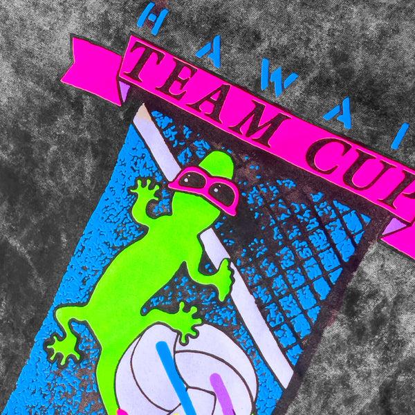 Gecko Hawaii Gecko Volleyball '88 Acid Wash Black Shirt