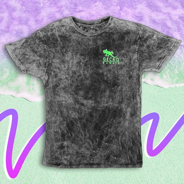 Gecko Hawaii Gecko Volleyball '88 Acid Wash Black Shirt