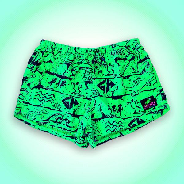 Gecko Hawaii Gecko Wall - Neon Green Beach Runners (Unisex)