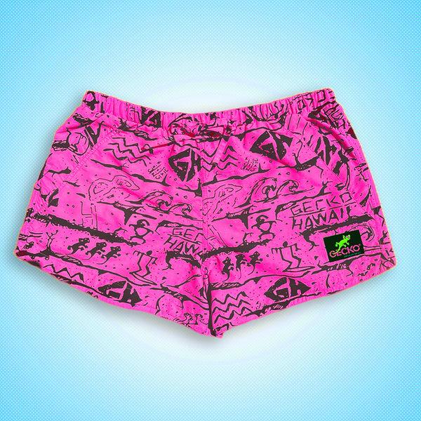 gecko hawaii Gecko Wall - Neon Pink Beach Runners (Unisex)