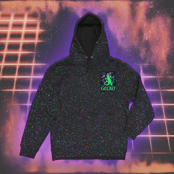 Gecko Hawaii GITD SPLATTER Hoodie - Space Gecko Limited Edition