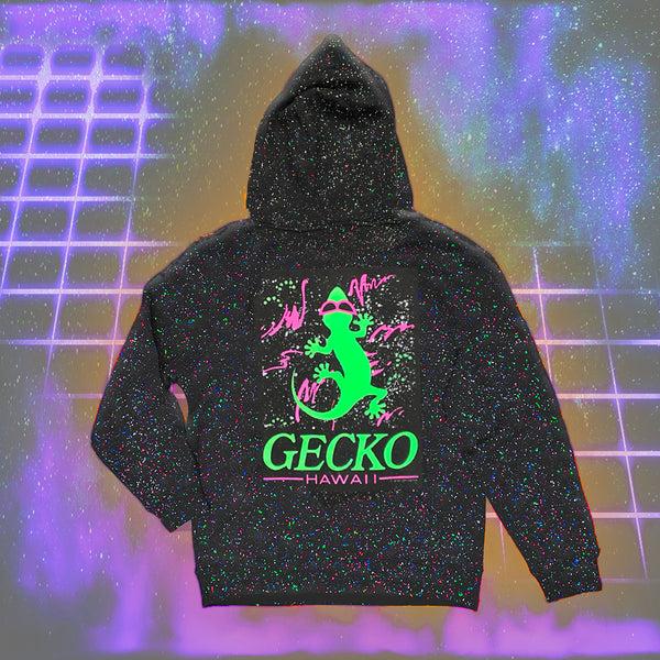 gecko hawaii GITD SPLATTER Hoodie - Space Gecko Limited Edition gecko hawaii GITD SPLATTER Hoodie - Space Gecko Limited Edition