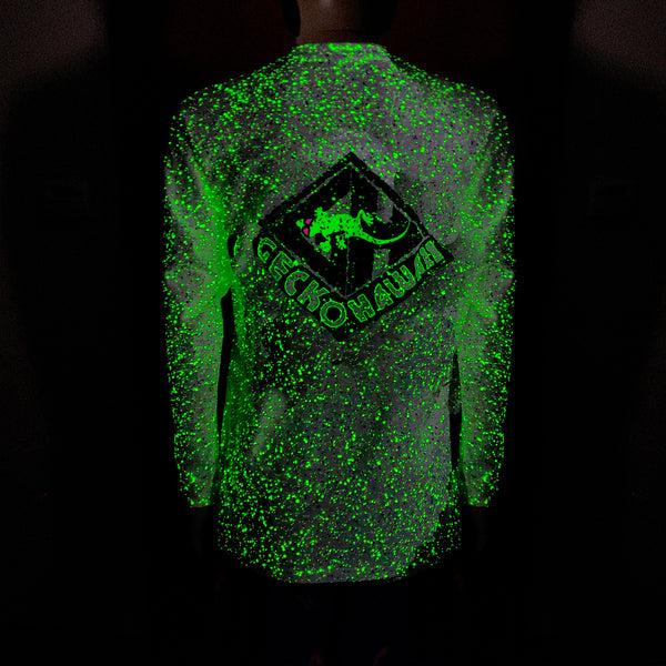 Gecko Hawaii Glow In The Dark Space Dust Splatter Long Sleeve