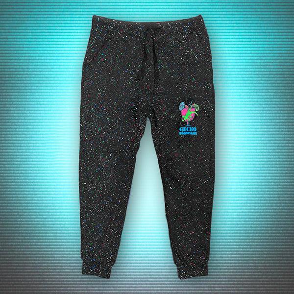 gecko hawaii Glow-In-The-Dark SPLATTER Cocktail Club Joggers