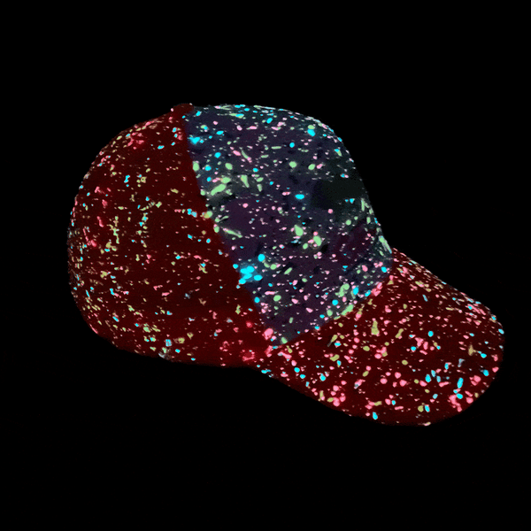 Gecko Hawaii Glow-In-The-Dark Splatter Neon Orange Trucker Hat (LIMITED)