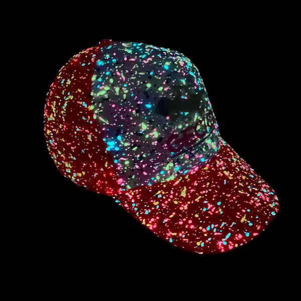 Gecko Hawaii Glow-In-The-Dark Splatter Neon Orange Trucker Hat (LIMITED)