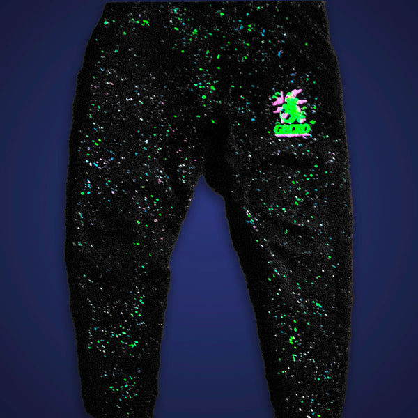 Gecko Hawaii Glow-In-The-Dark SPLATTER Space Gecko Joggers