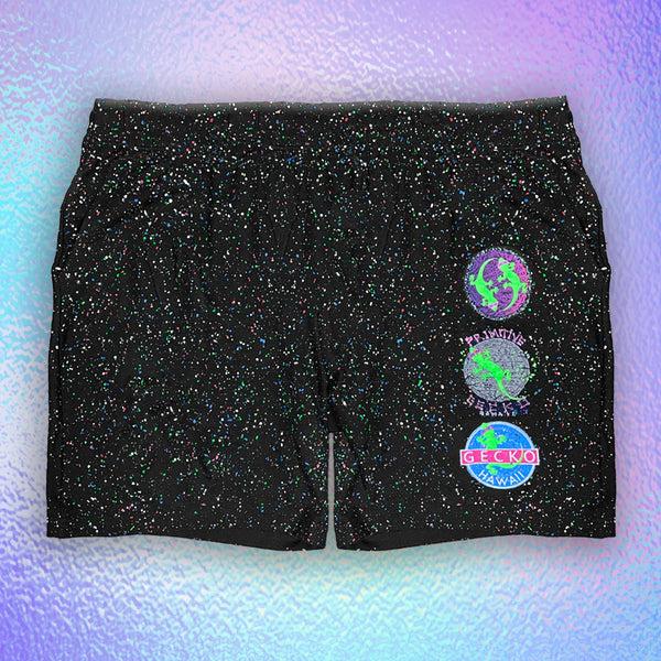 gecko hawaii Hand Splattered Gecko Walk Shorts - Glow In The Dark gecko hawaii Hand Splattered Gecko Walk Shorts - Glow In The Dark