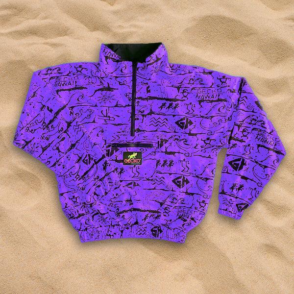 gecko hawaii Iconic 1988 Gecko Wall Windbreaker - Deep Purple