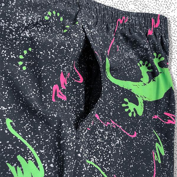 Gecko Hawaii Iconic 1988 Wild Gecko Multiverse Beach Pants - Black