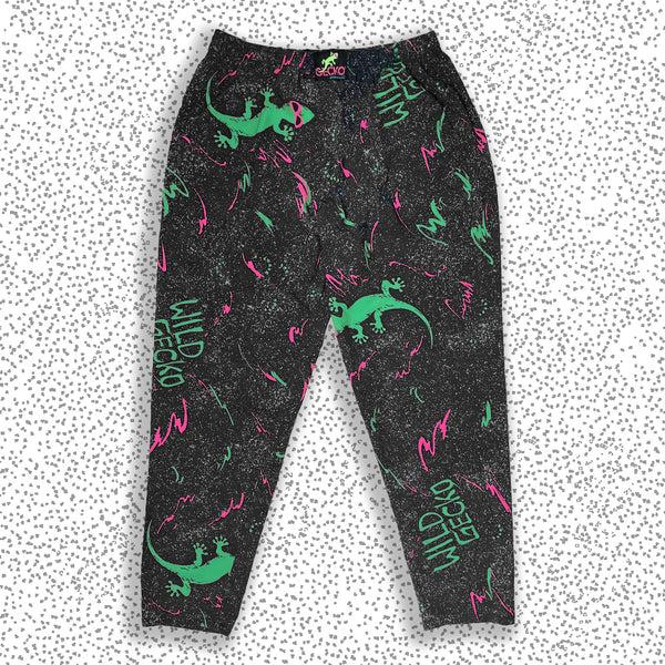 gecko hawaii Iconic 1988 Wild Gecko Multiverse Beach Pants - Black