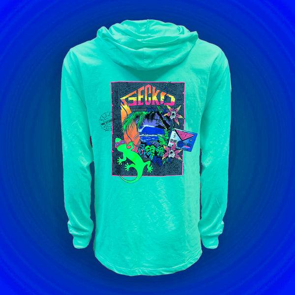 gecko hawaii Island Treasure '89 - Neon Lost Bermuda HoodTEE