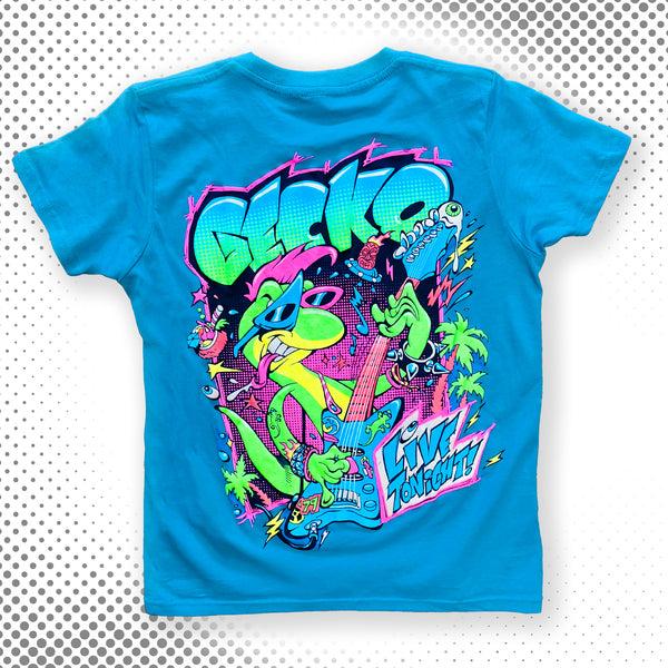 gecko hawaii KIDS Gecko X Simko - All Rages - 1980's Neon Blue