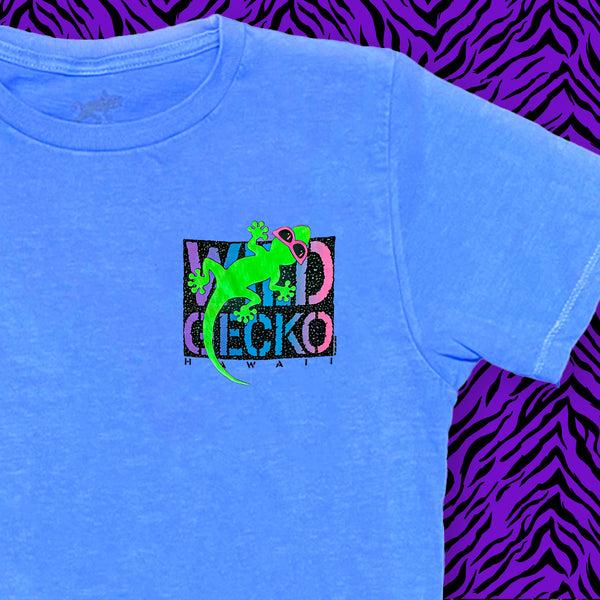 Gecko Hawaii KIDS Wild Gecko 1990 Hyper Blue-to-White T-Shirt