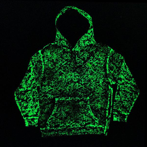 Gecko Hawaii Lava Rock Hoodie- 1988 GITD Sponge Paint (Limited Edition)
