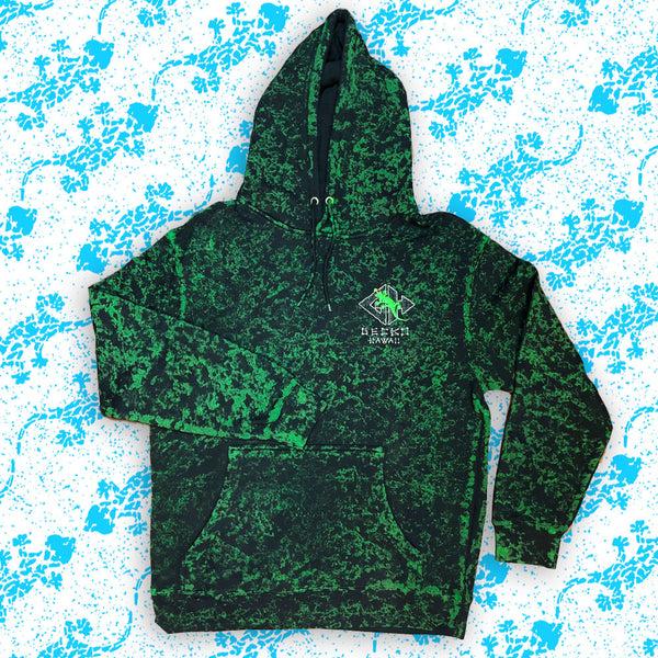 Gecko Hawaii Lava Rock Hoodie- 1988 GITD Sponge Paint (Limited Edition)