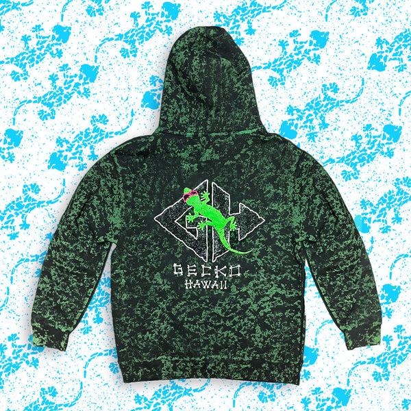 gecko hawaii Lava Rock Hoodie- 1988 GITD Sponge Paint (Limited Edition)