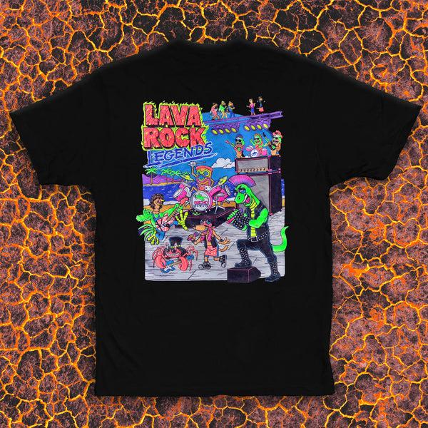 gecko hawaii Lava Rock Legends Black Tee - Gecko X Nazar